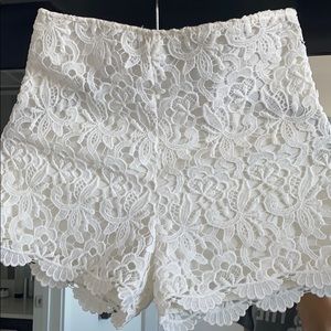 Lace high waisted shorts